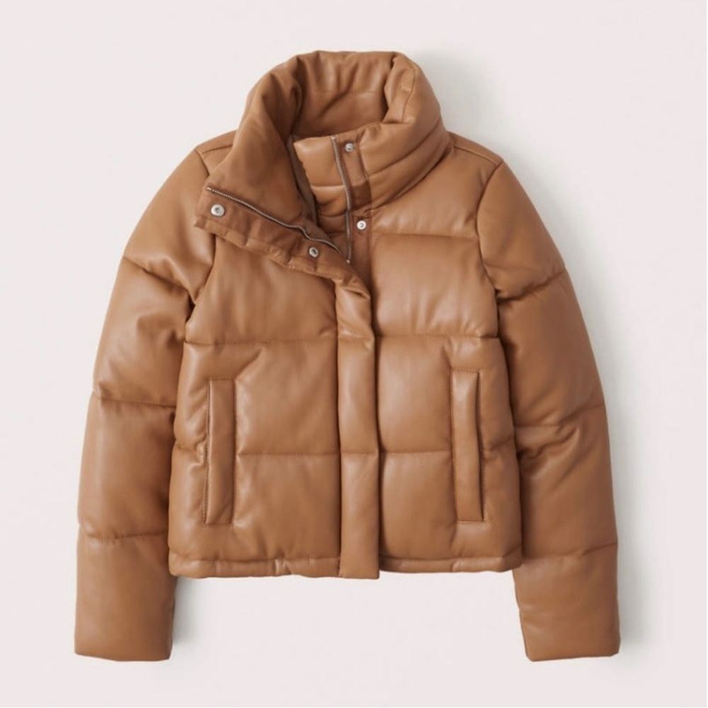 Abercrombie & Fitch Vegan Leather Mini Puffer